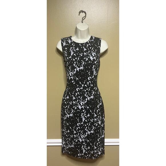 Calvin Klein Black and White Floral Dress - Picture 1 of 9